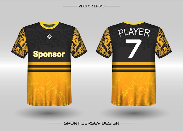 Sports jersey design template for soccer team