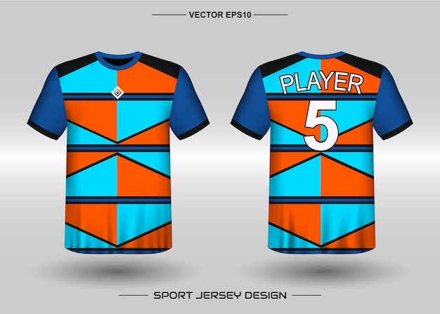 Sports jersey design template for soccer team