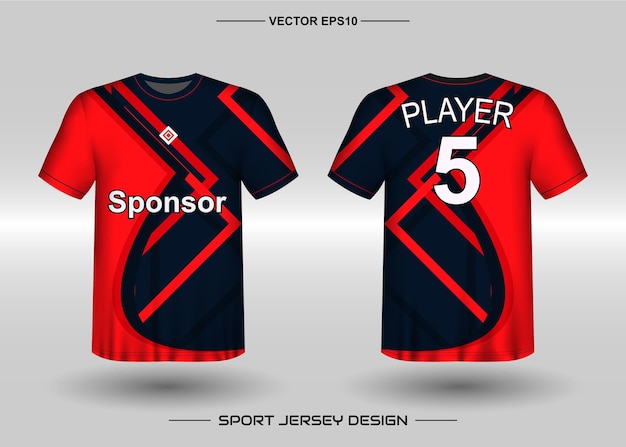 Sports jersey design template for soccer team