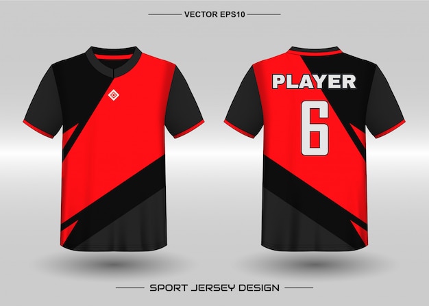 Sports jersey design template for team uniforms