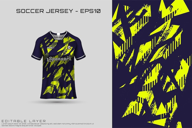 Sports jersey and t-shirt template. Sports design for football, racing, gaming jersey. Vector.