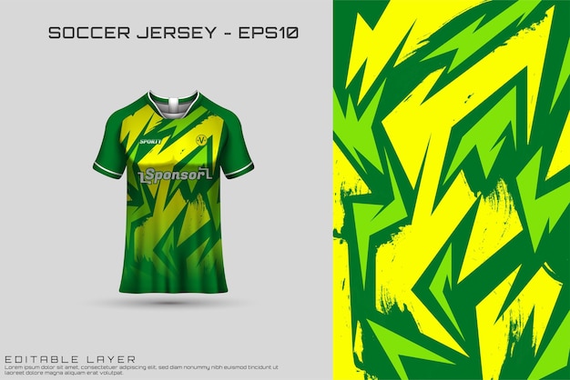 Sports jersey and t-shirt template. Sports design for football, racing, gaming jersey. Vector.