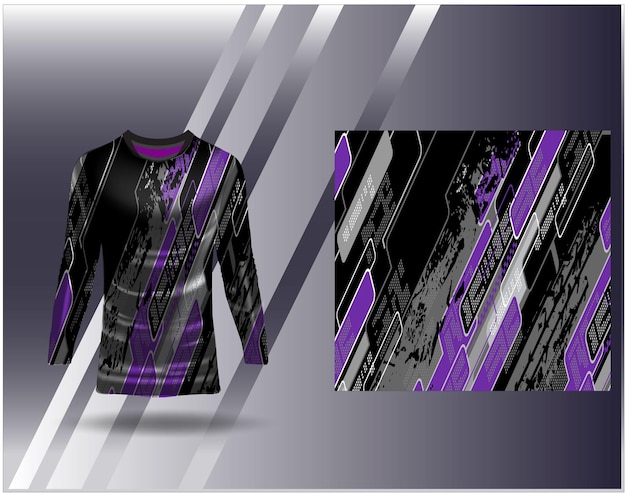 Sports jersey and t shirt template sports design for football racing gaming jersey vector