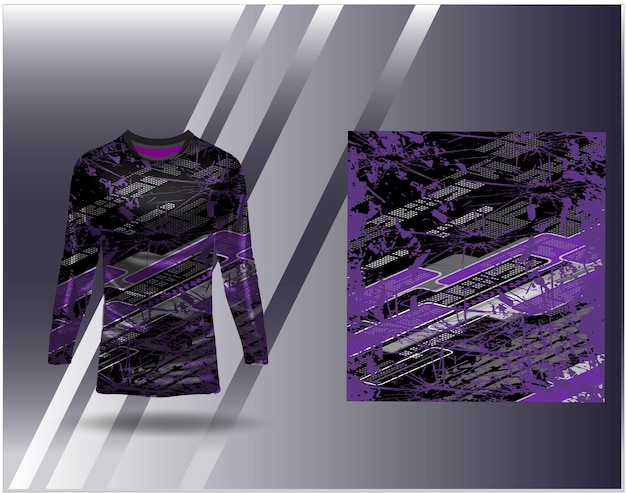 Sports jersey and t shirt template sports design for football racing gaming jersey vector