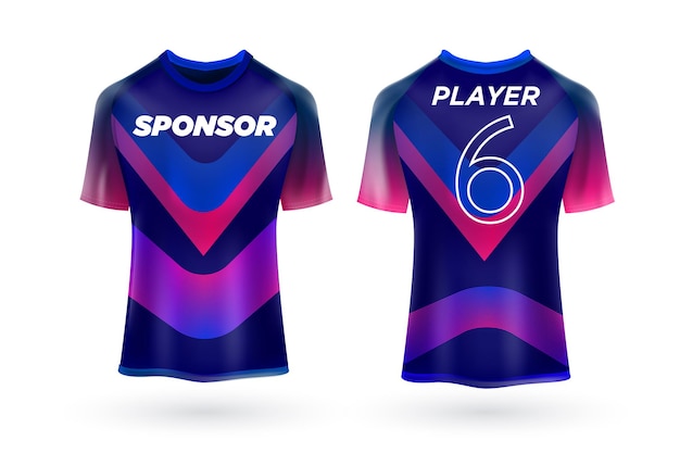 Sports jersey template sport t shirt design Blue pink