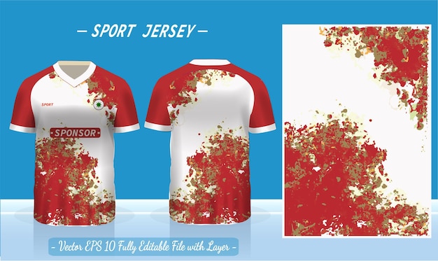 Sports jersey template for team uniforms can be used for badminton football in front and back view