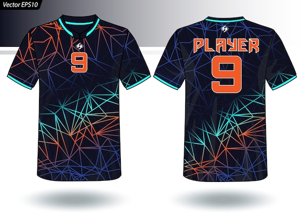 Sports Jersey template for team uniforms