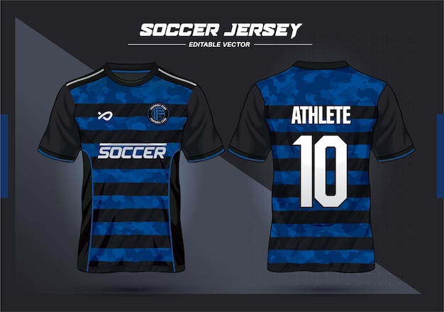 Sports Jersey Tshirt Sublimation Pattern with Vector Mockup