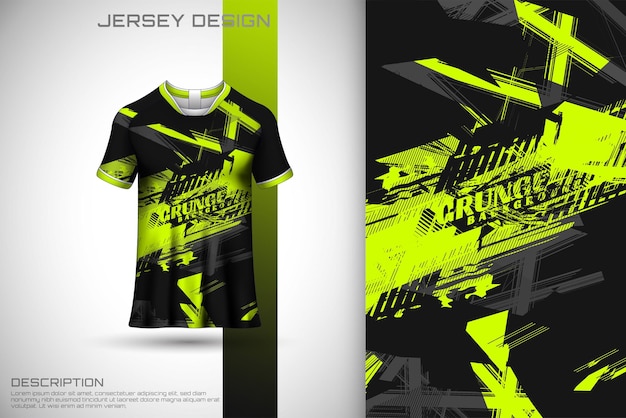 Sports jersey and tshirt template Sports design for football racing gaming jersey Vector