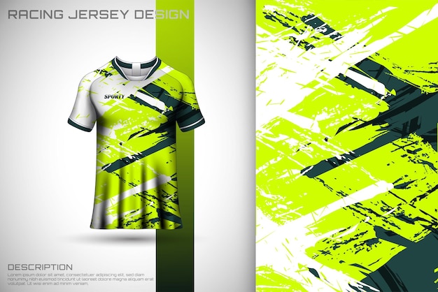 Sports jersey and tshirt template Sports design for football racing gaming jersey Vector