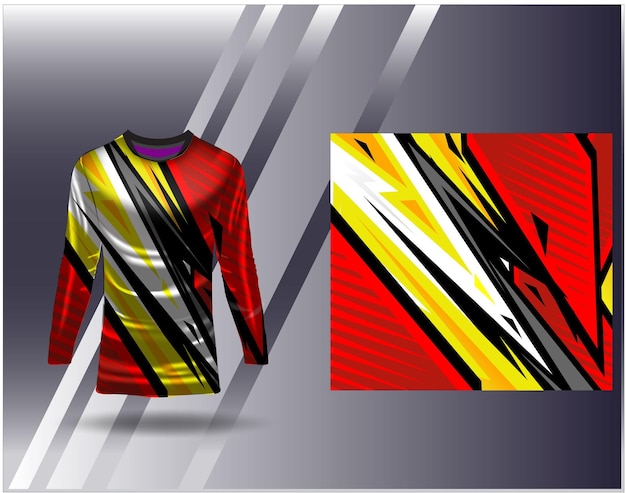 Sports jersey and tshirt template sports design for football racing gaming jersey vector