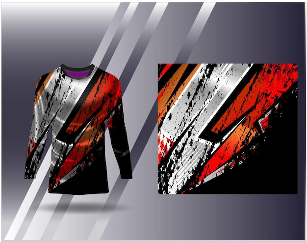 Sports jersey and tshirt template sports design for football racing gaming jersey vector