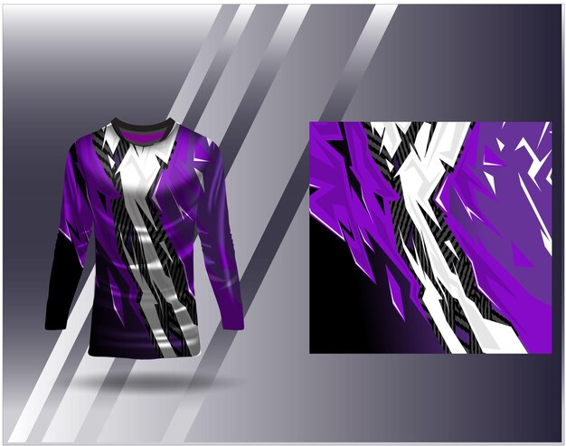 Sports jersey and tshirt template sports design for football racing gaming jersey vector