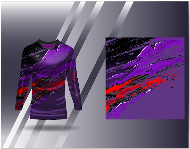 Sports jersey and tshirt template sports design for football racing gaming jersey vector