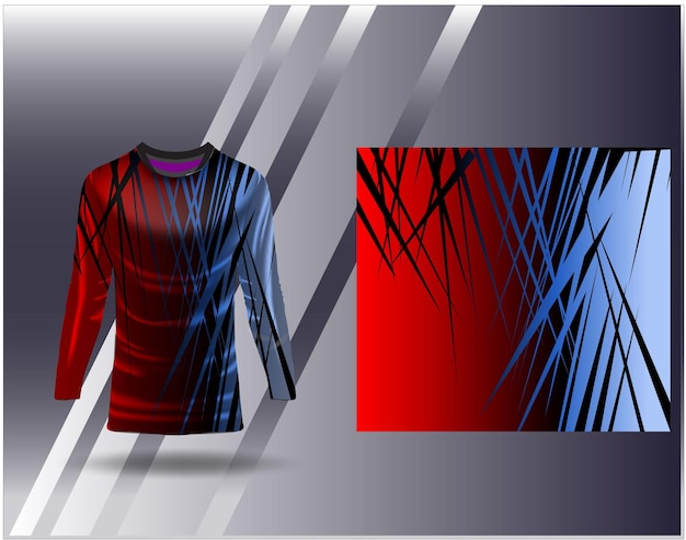 Vector sports jersey and tshirt template sports design for football racing gaming jersey vector