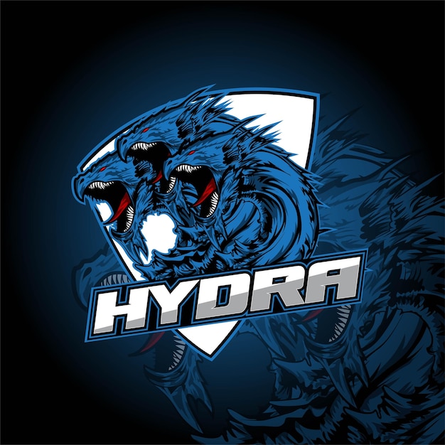 sports logo design stag hydra mascot animal hydra  mascot vector logo illustration.esports.