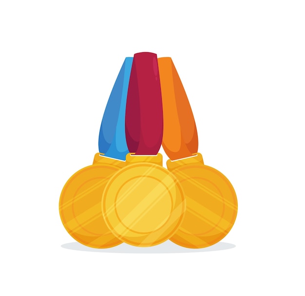 sports medal isolated vector illustration