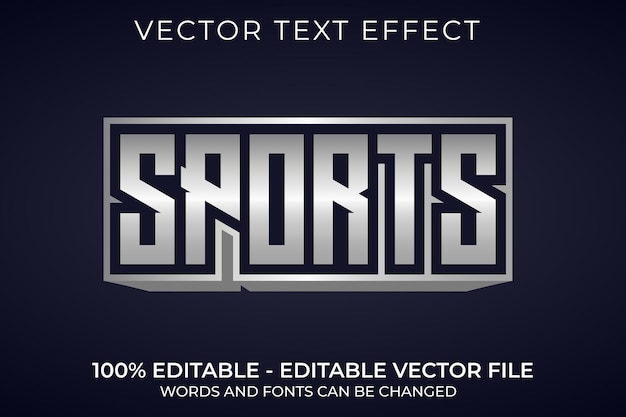 Sports metalic 3d editable text effect