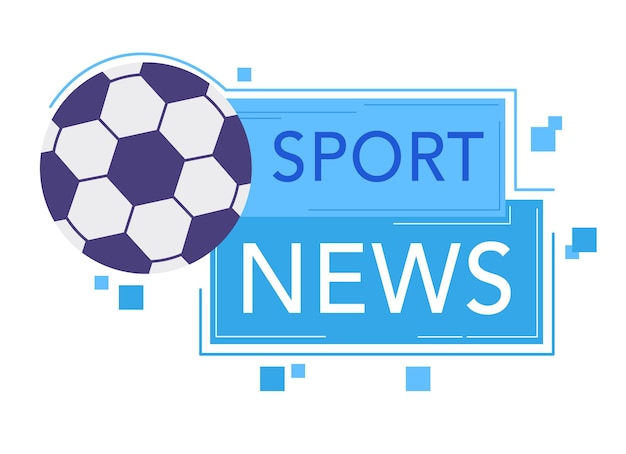 Vector sports news soccer concept background communication world business isolated on white design flat style vector illustration