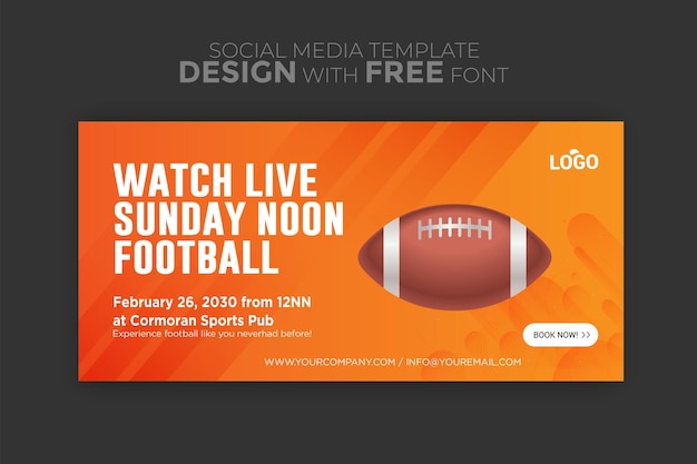 Vector sports schedule flyer and social media banner