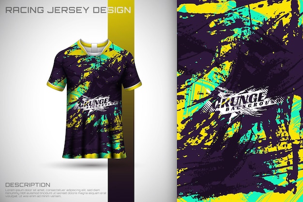 Sports t-shirts and sports t-shirts design templates for football, racing, game jerseys. Vector.