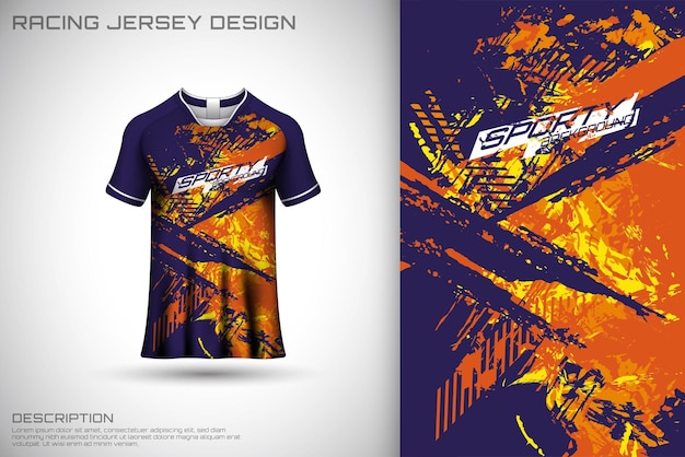 Sports t-shirts and sports t-shirts design templates for football, racing, game jerseys. Vector.