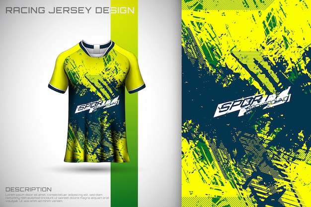 Sports t-shirts and sports t-shirts design templates for football, racing, game jerseys. Vector.