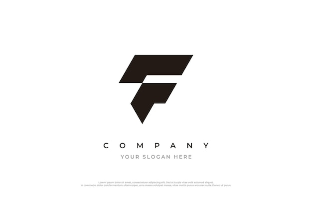 Sporty Letter F Minimal Logo Design Vector Template