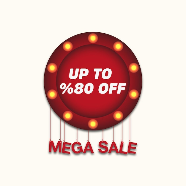 Spotlight discount sign vector