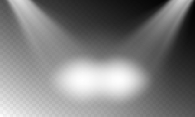 Spotlight isolated on transparent background.