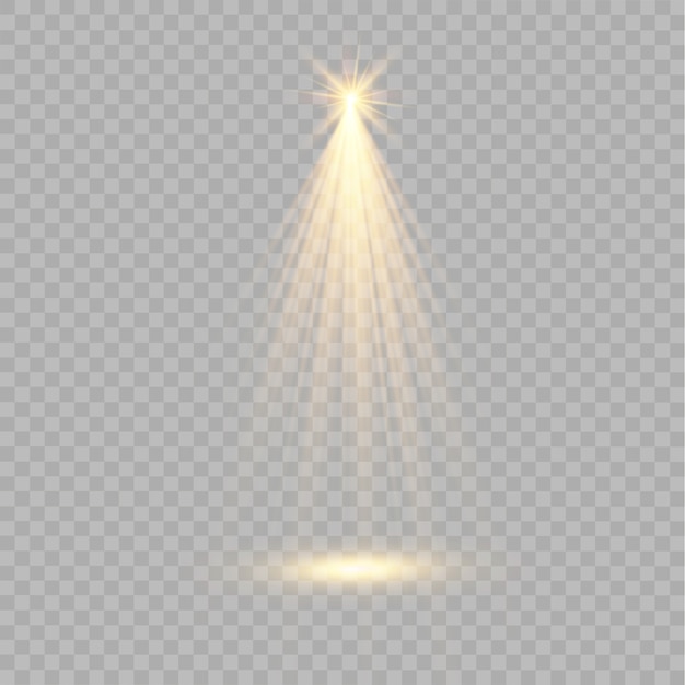 Vector spotlight. light effect.glow isolated white transparent light effect. abstract special effect element design.