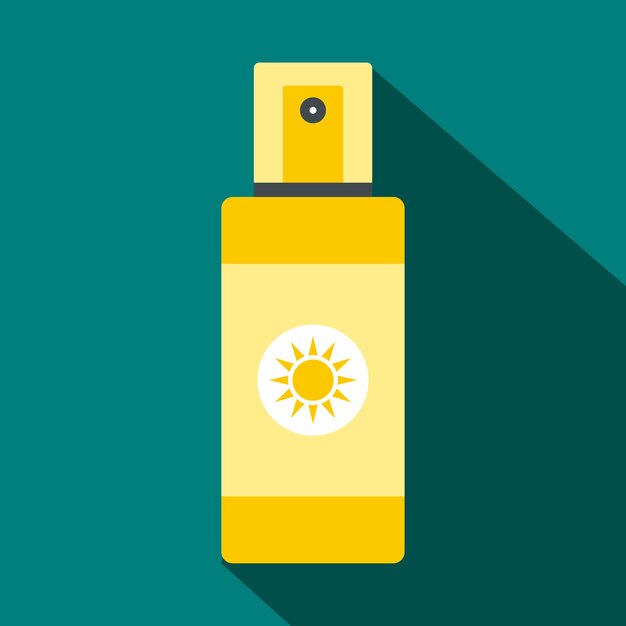 Vector spray tan icon in flat style with long shadow summer and heat symbol