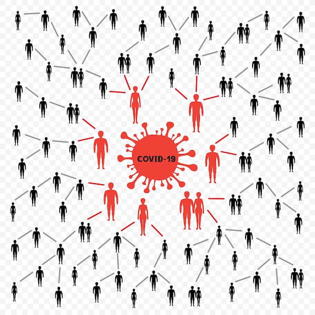 Vector spread coronavirus infection infographics