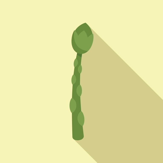 Spring asparagus icon flat vector Vegetable plant Organic raw