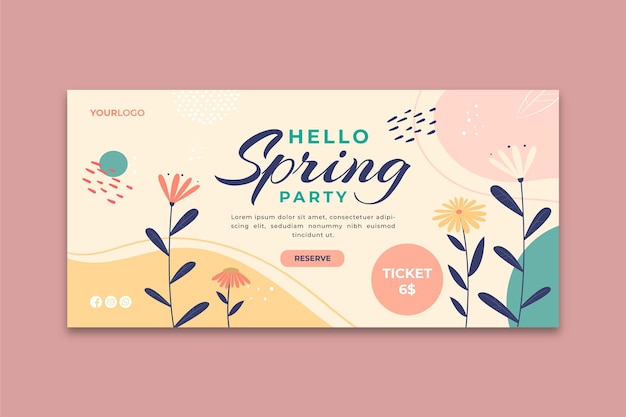 Spring banner template