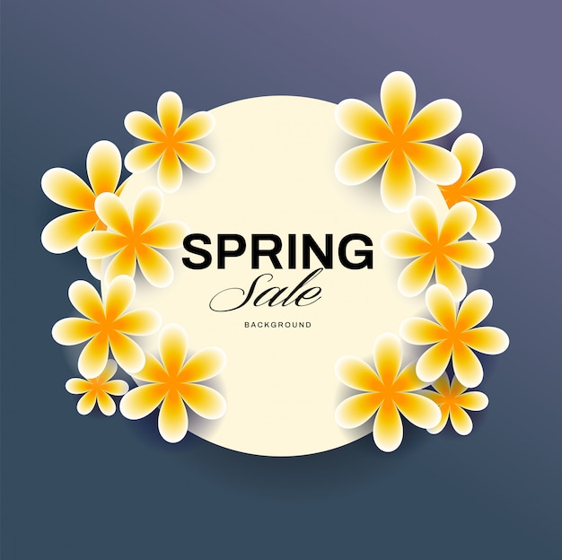 spring banner with frame