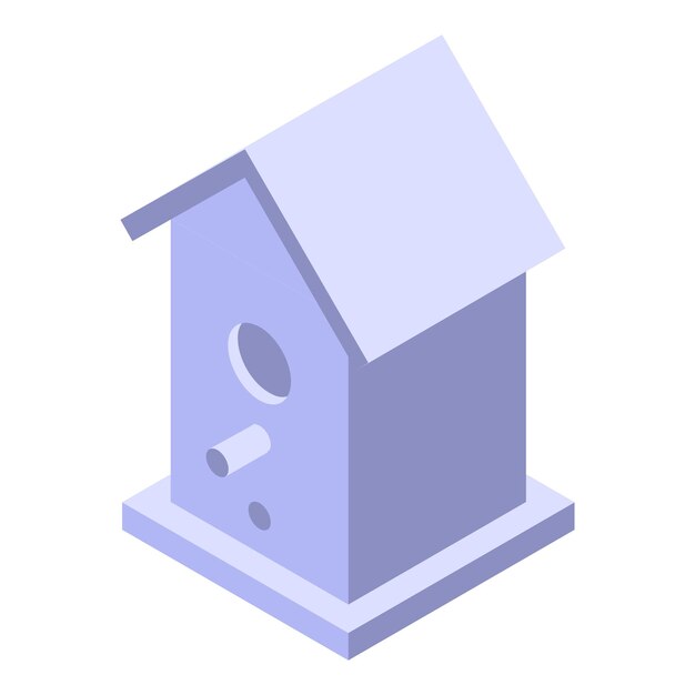 Spring bird house icon Isometric of spring bird house vector icon for web design isolated on white background