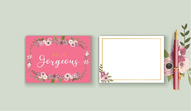 Spring card template