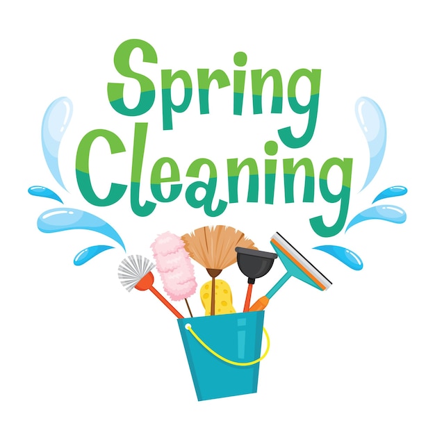 Spring Cleaning Letter Decorating And Cleaning Equipment