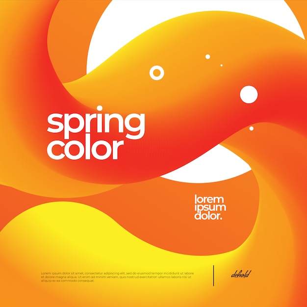 Spring color poster design