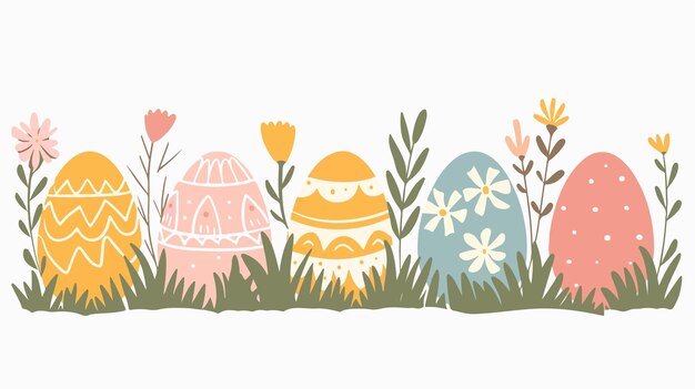 Vector spring cute easter eggshell flat icon vector illustration