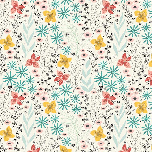 Spring daisy flowers pattern