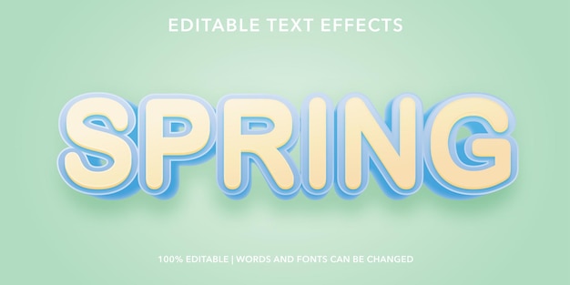 spring editable text effect