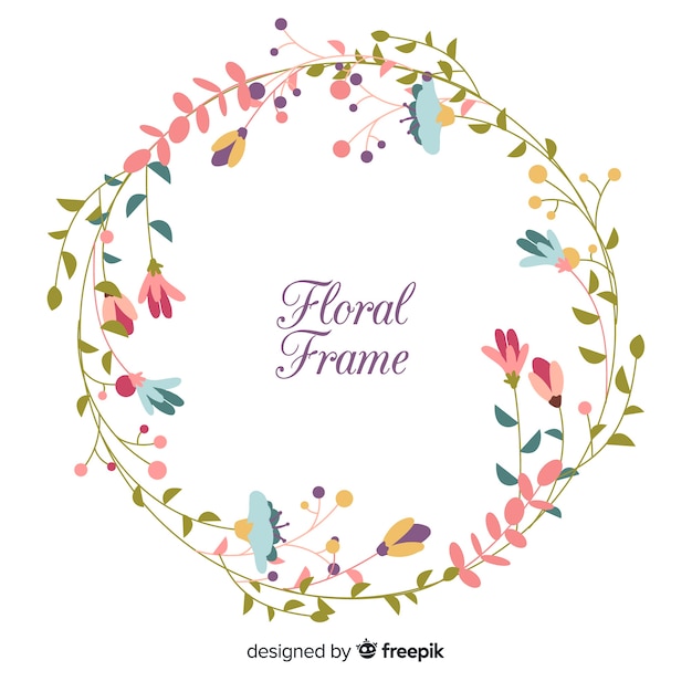 Spring floral frame