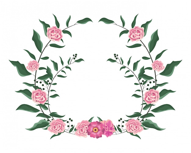 Spring floral frame