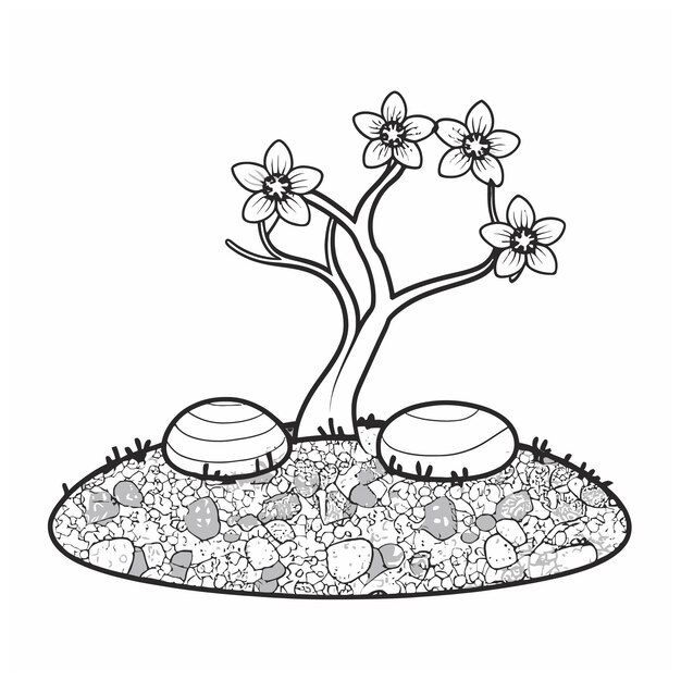 spring flowers coloring page