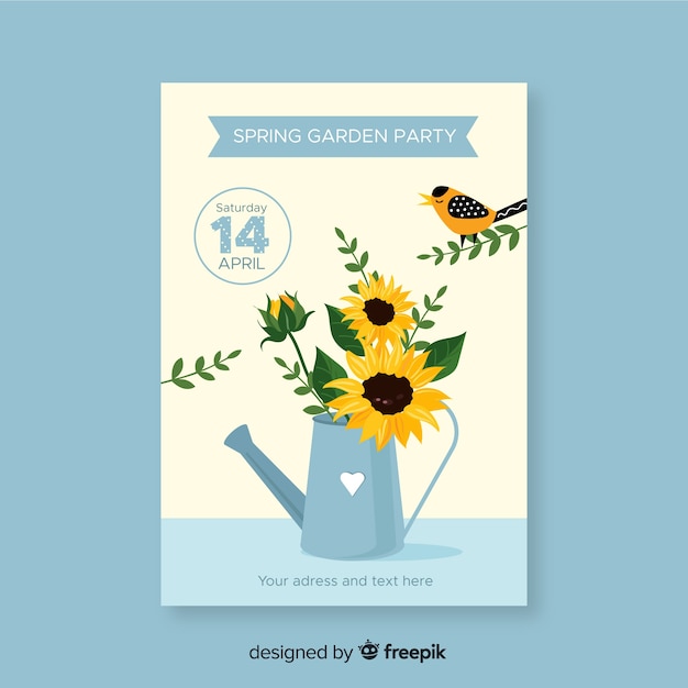 Spring garden party flyer