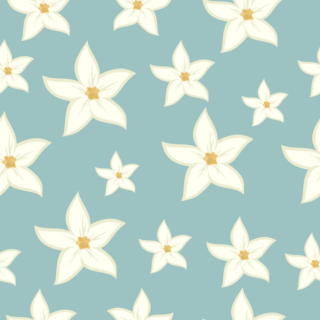 spring jasmine flower seamless pattern