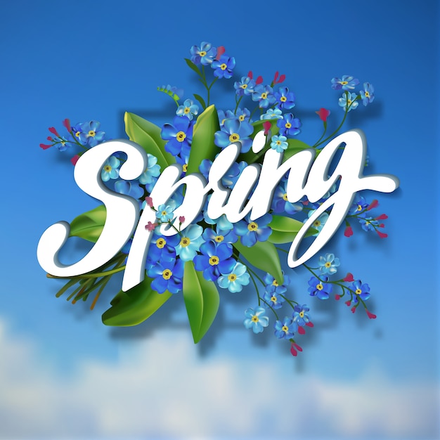 Spring lettering  