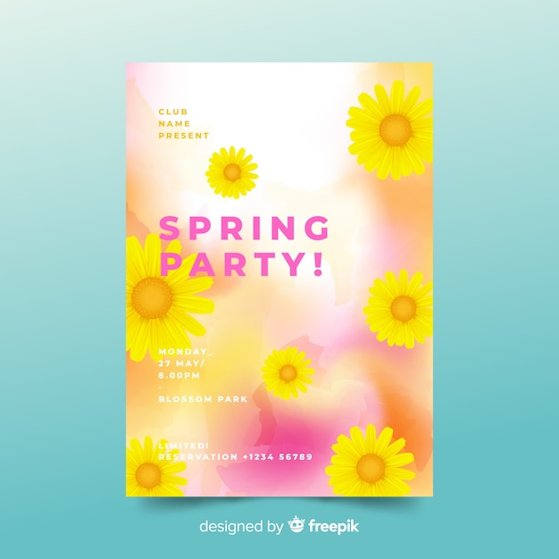 Spring party flyer